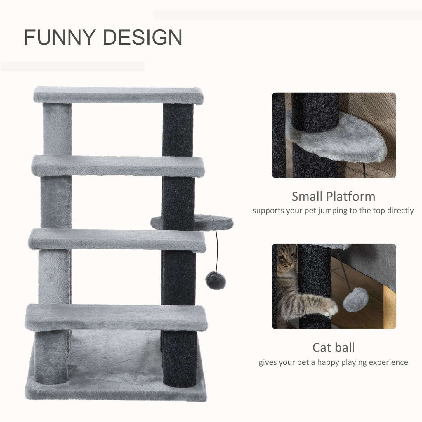CozyPaws Multi-Level Cat Tree with Scratching Posts – Indoor Cat Tower