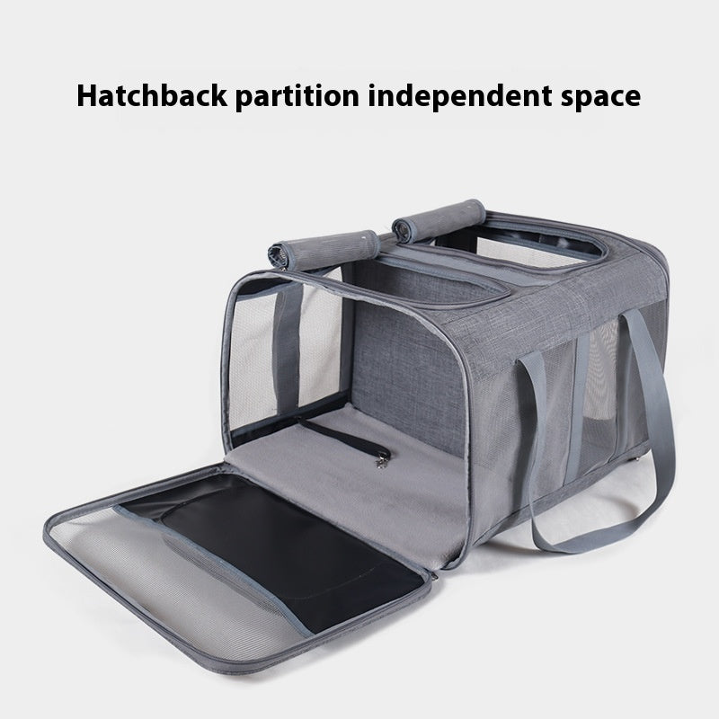 CozyPaws Breathable Pet Car Tent – Portable Travel Carrier for Dogs & Cats - CozyPaws