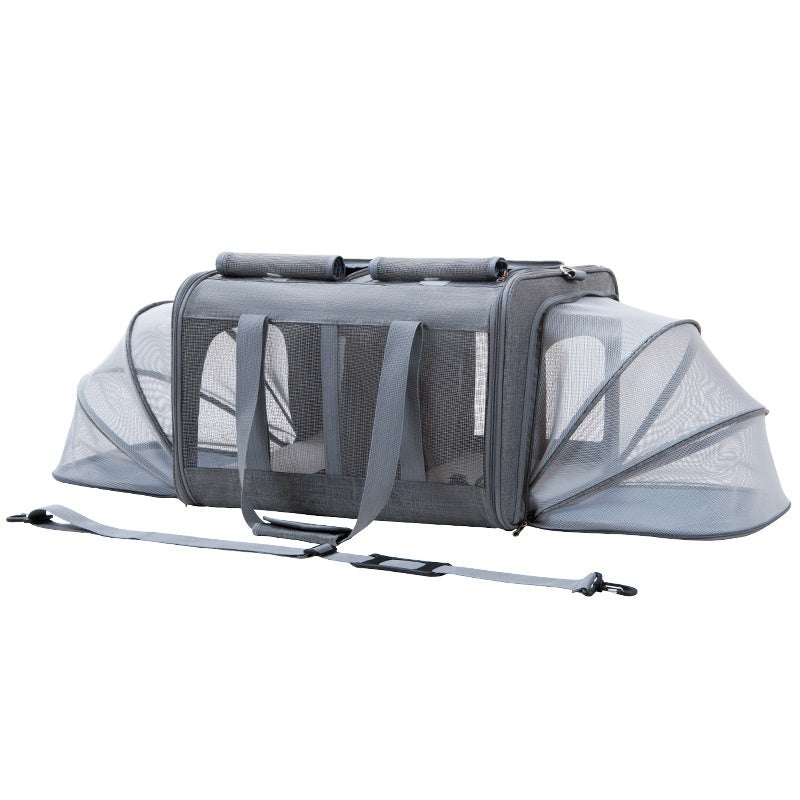 CozyPaws Breathable Pet Car Tent – Portable Travel Carrier for Dogs & Cats - CozyPaws