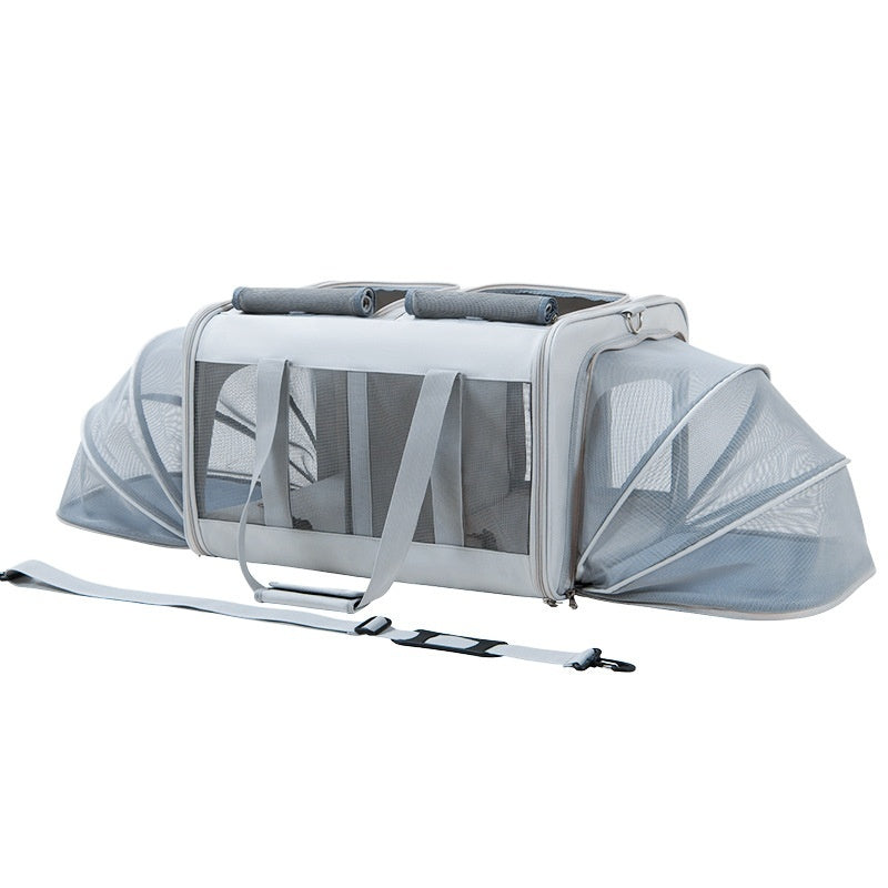 CozyPaws Breathable Pet Car Tent – Portable Travel Carrier for Dogs & Cats - CozyPaws