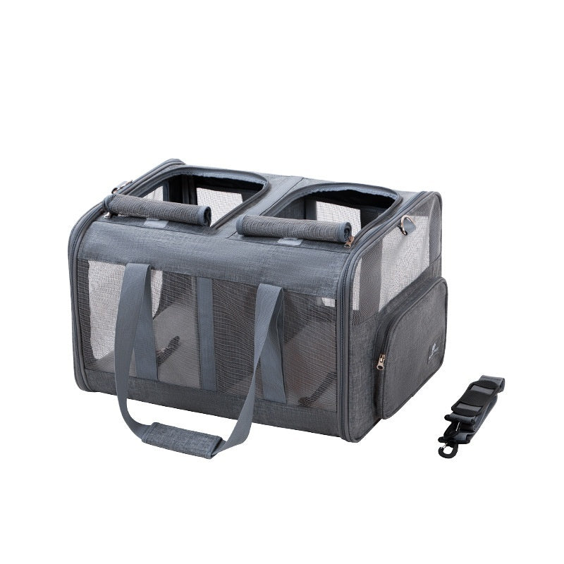 CozyPaws Breathable Pet Car Tent – Portable Travel Carrier for Dogs & Cats - CozyPaws
