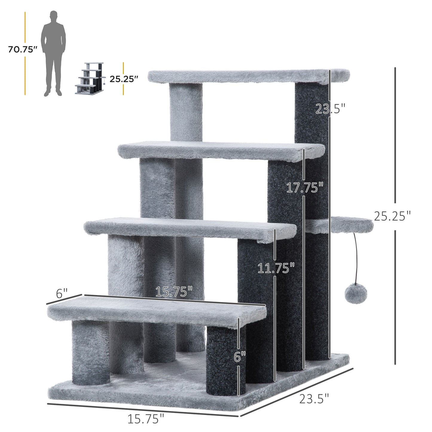CozyPaws Multi-Level Cat Tree with Scratching Posts – Indoor Cat Tower